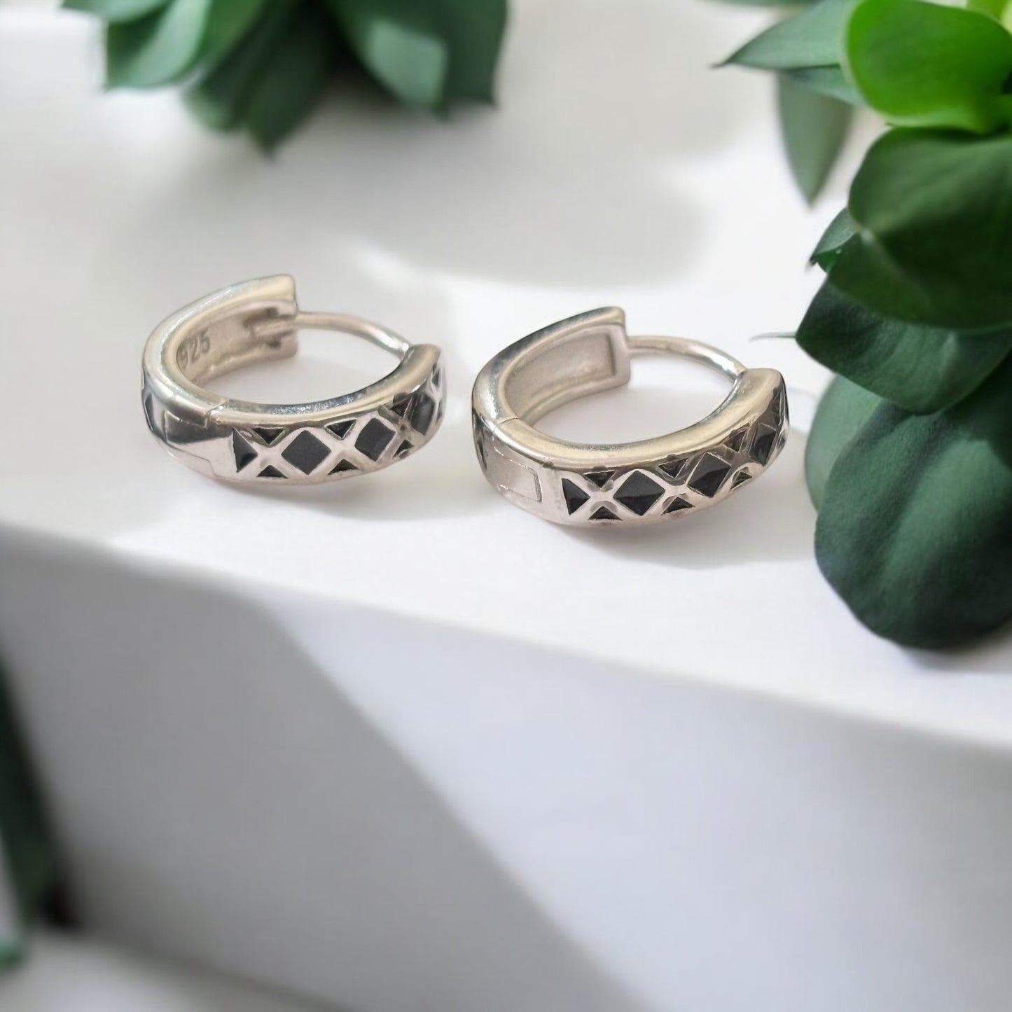 Oxidised Hoop Tik Tok Earring