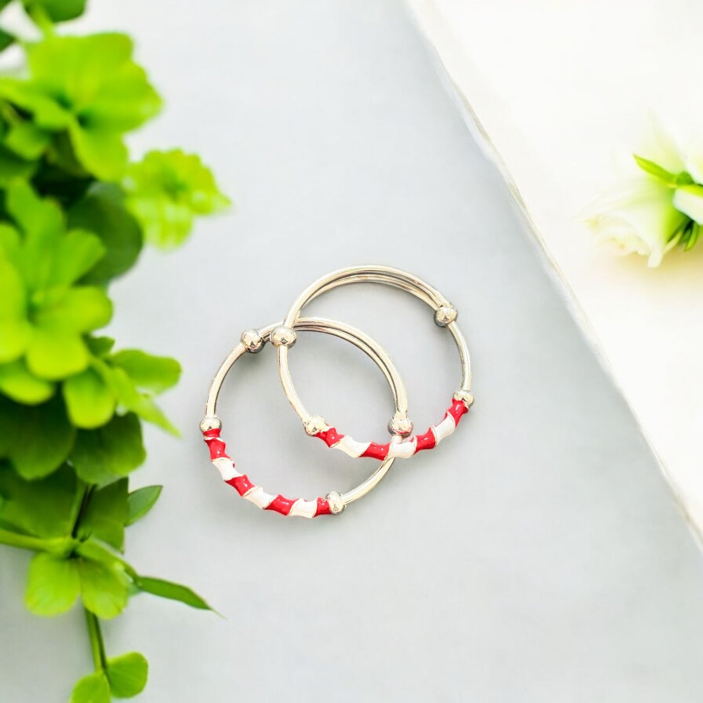 Curly Kids Silver Adjustable kada