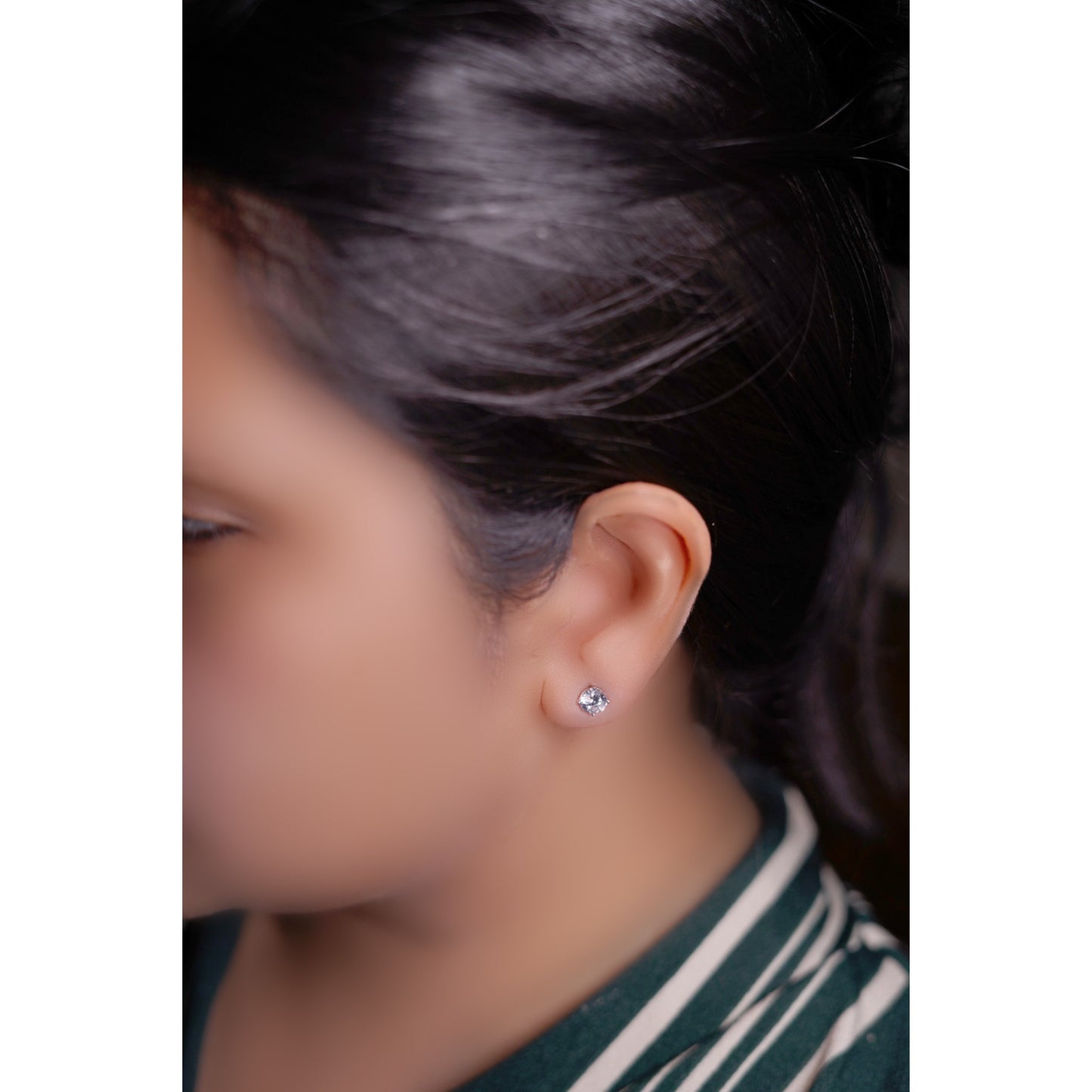 Cute Solitaire 925 silver Earring
