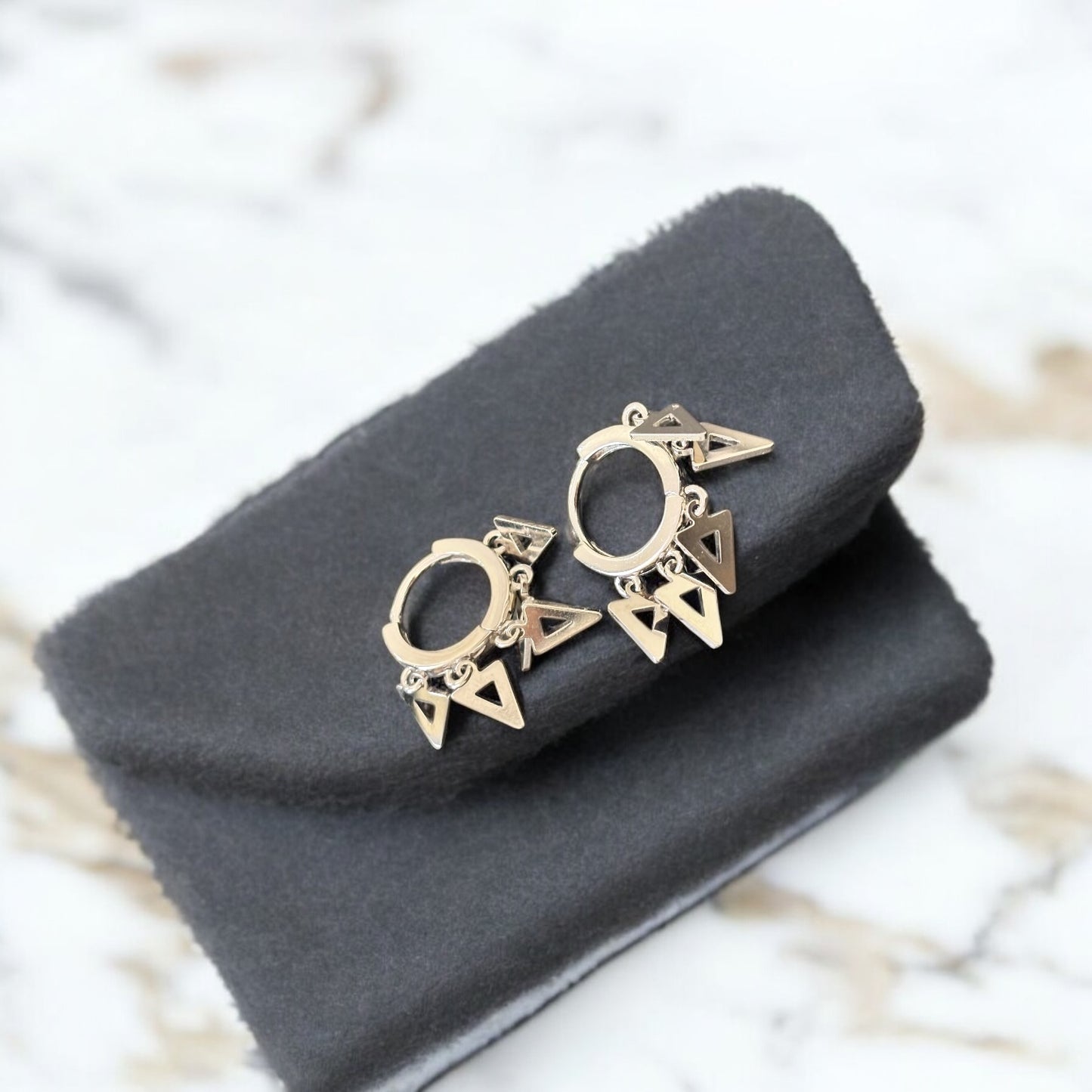 Trigon Charms dangling 925 silver earring