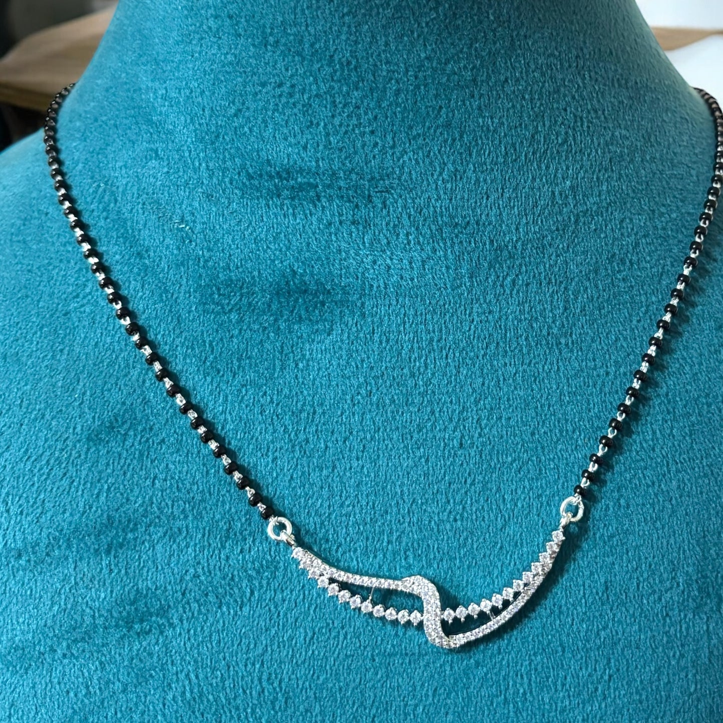 Interwined Silver Mangalsutra