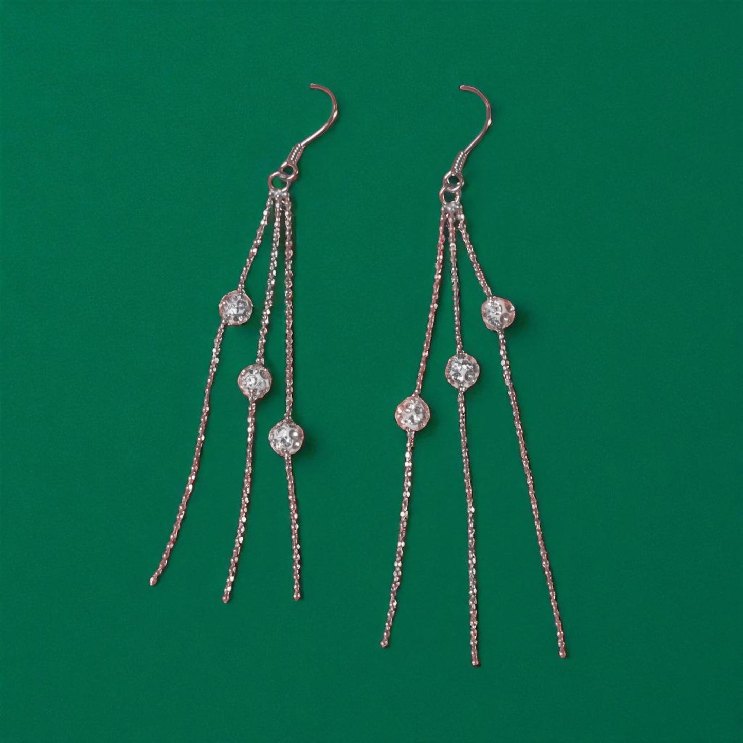 Trinity Threads – 925 Silver Triple Strand Sui Dhaga Earrings