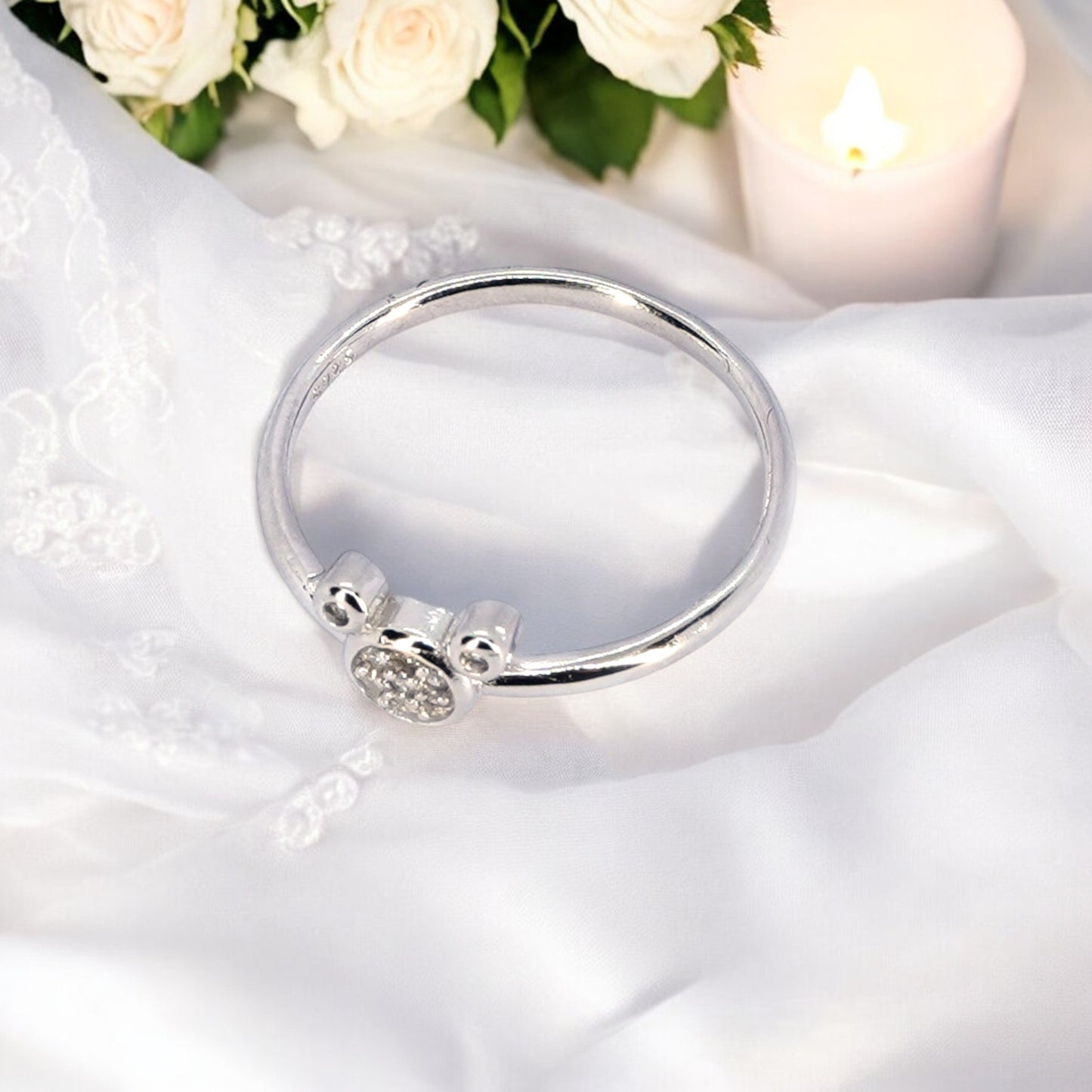 Minimalist Silver Mickey Ring