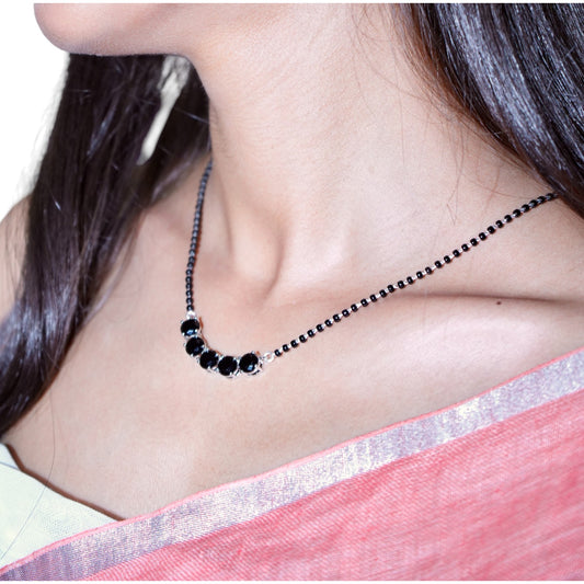 Black Studded Mangalsutra Necklace