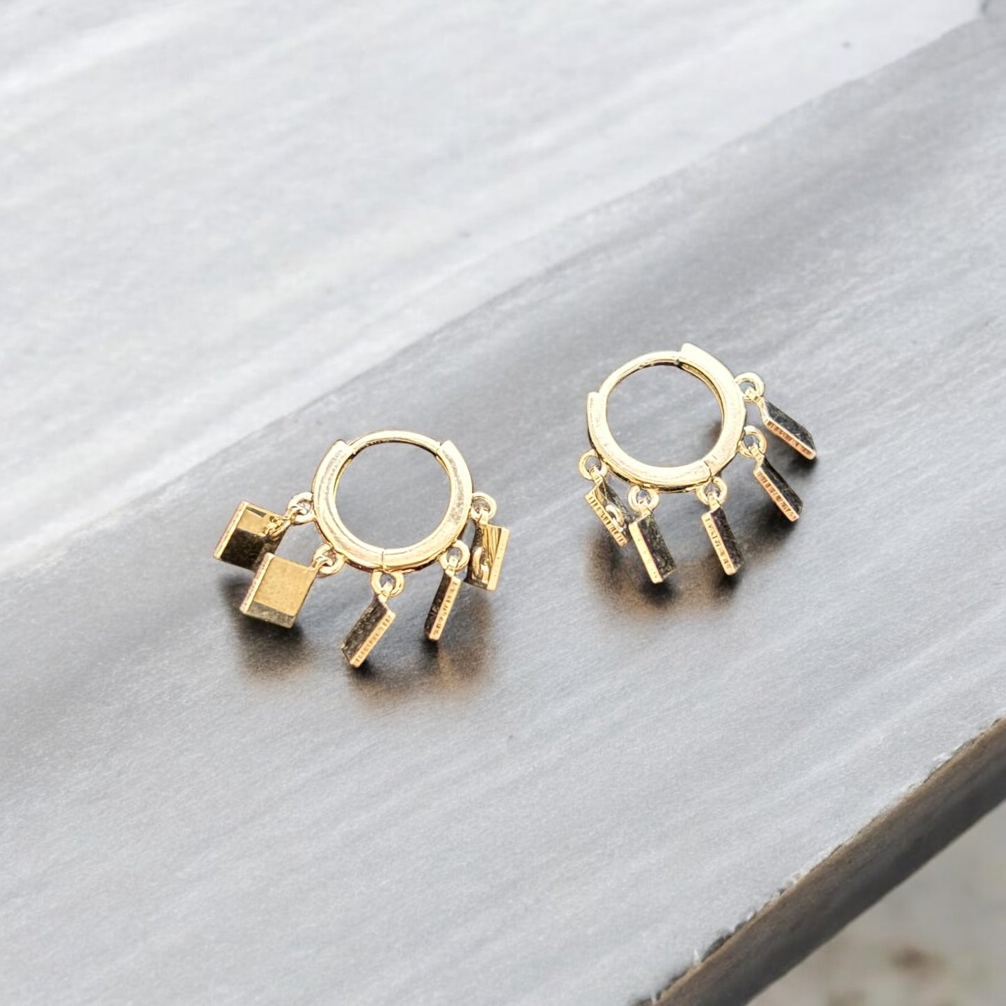 Diamond Charms Dangling 925 silver earring