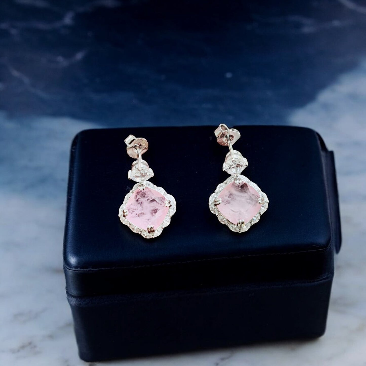Dusky Rose 925 Silver Pendant set
