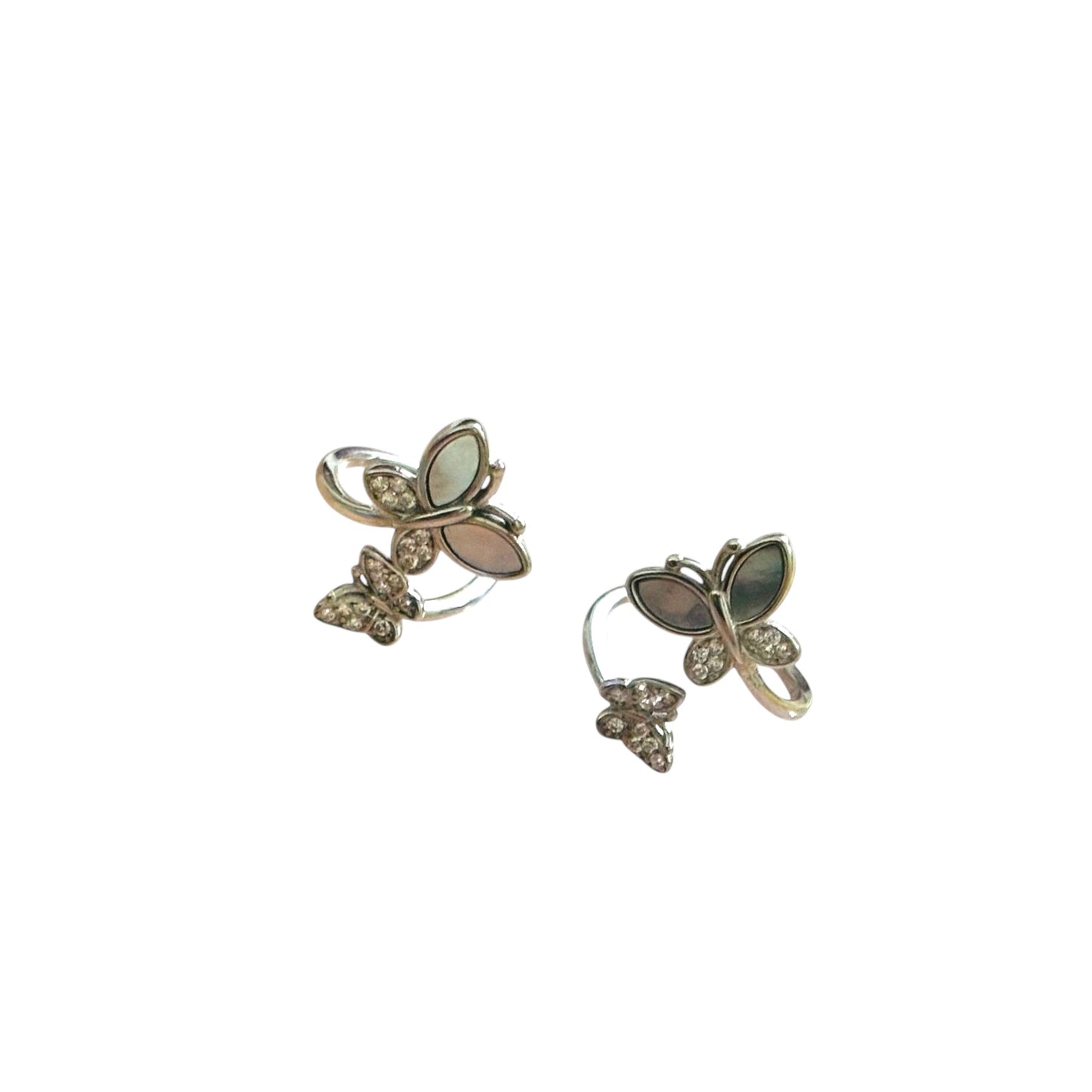 Butterfly MOP front open toe ring