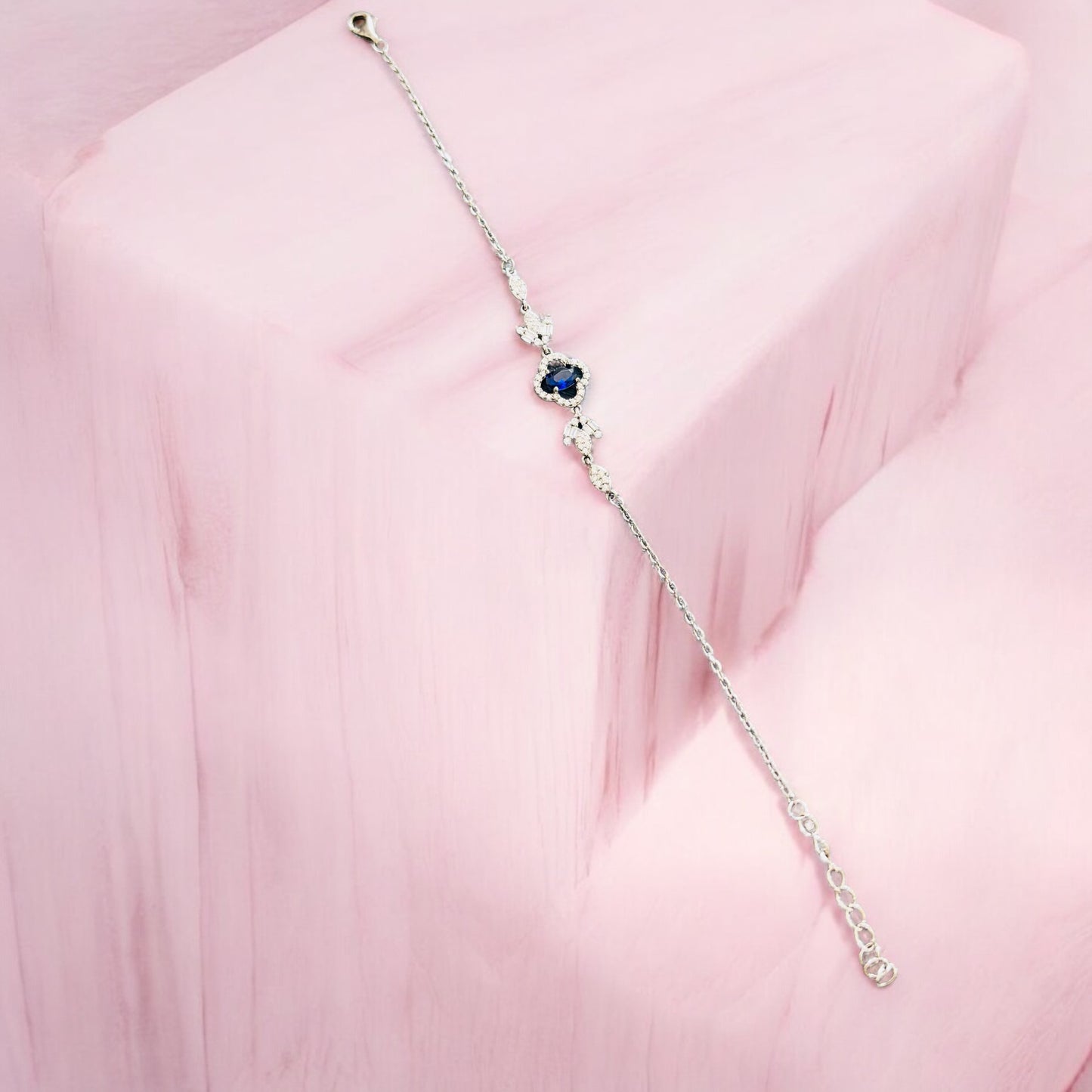 Elegant Sapphire Silver Bracelet