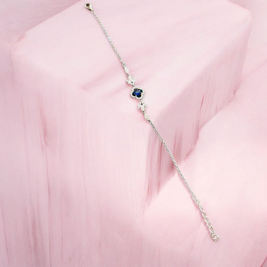 Elegant Sapphire Silver Bracelet