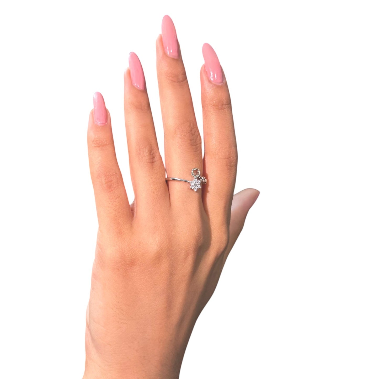 Elegant flower Silver Ring