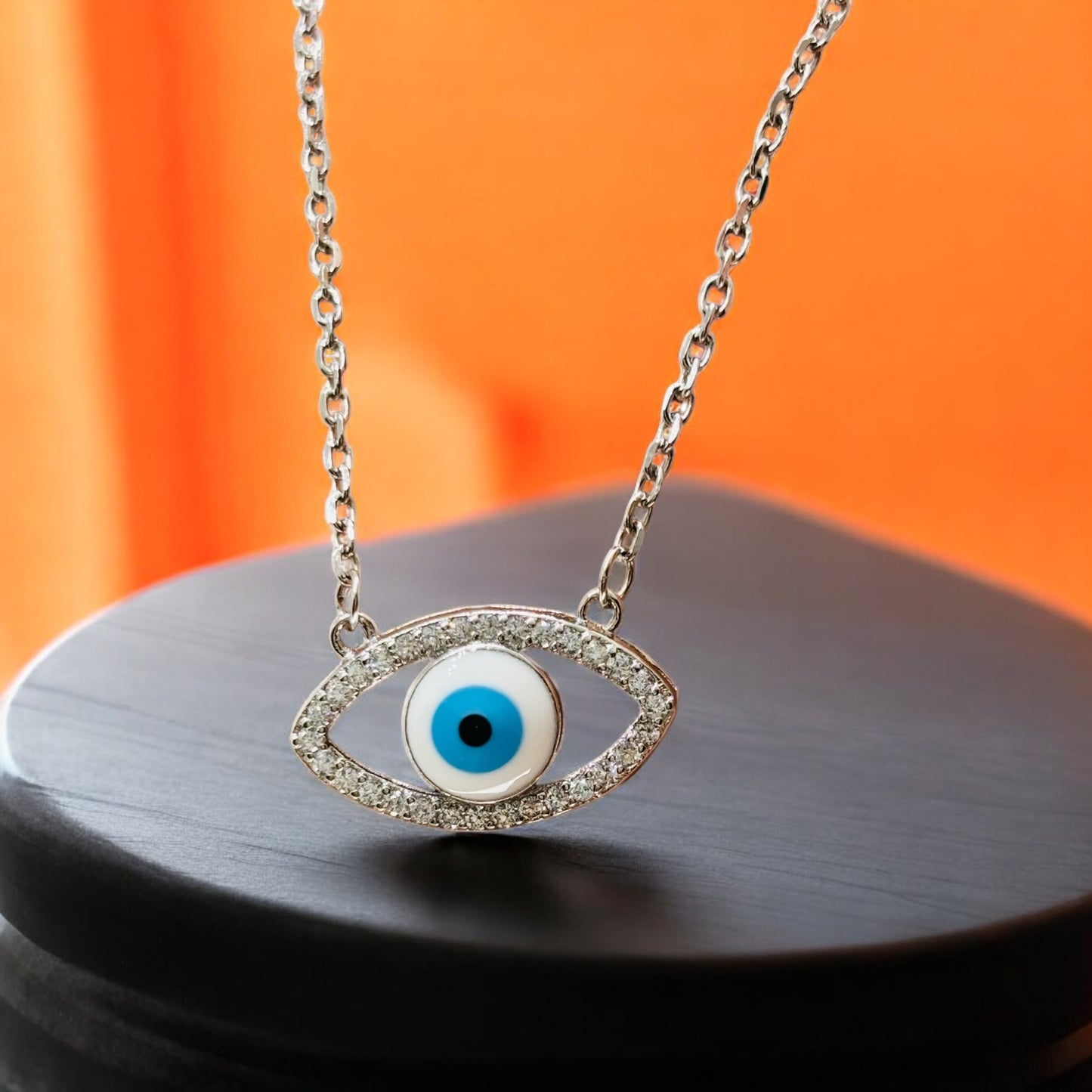 Evil Eye classical silver pendant chain