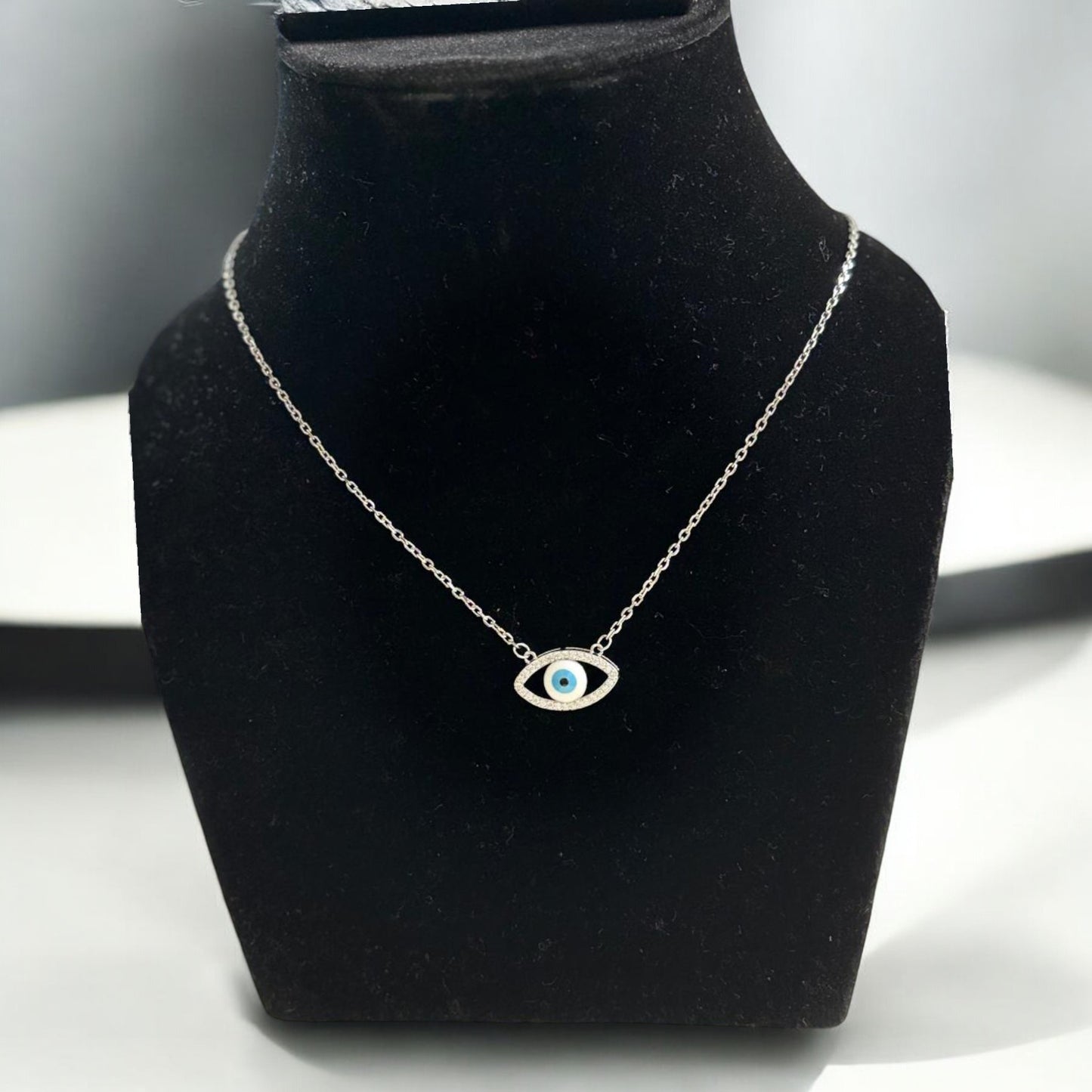 Evil Eye classical silver pendant chain