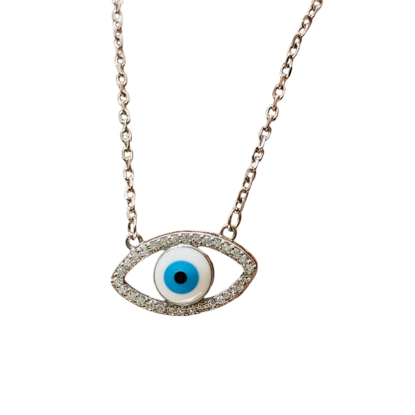 Evil Eye classical silver pendant chain