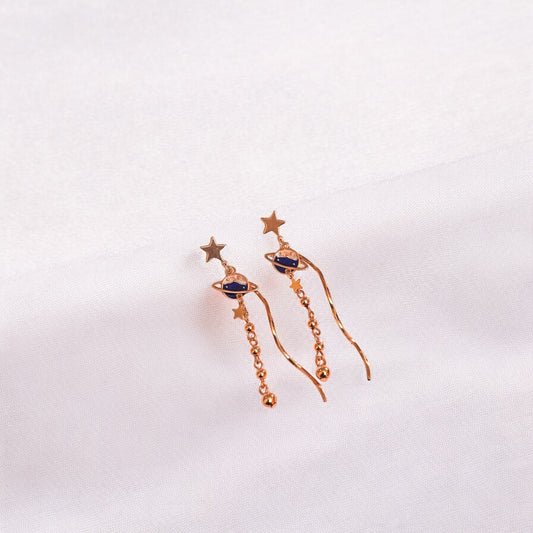 Glittering Star Statement 925 Dangler Earring
