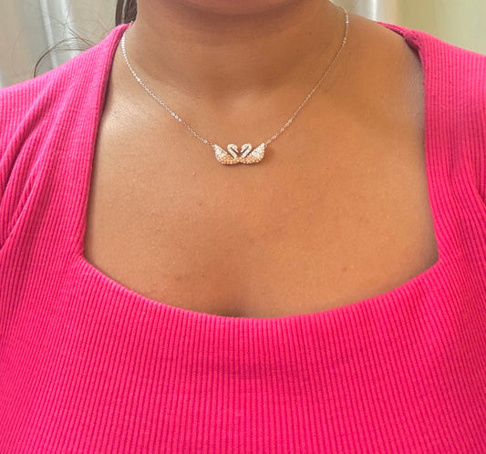 First date Swan Silver chain set