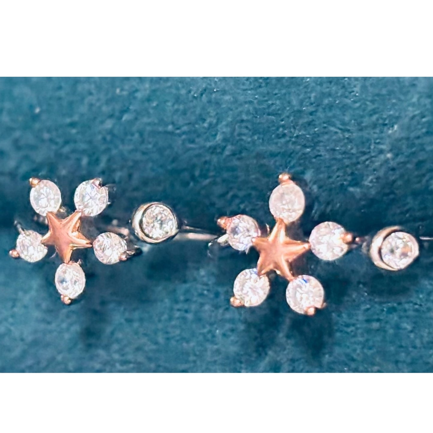 Flower dual tone upside open 925 Toe Ring