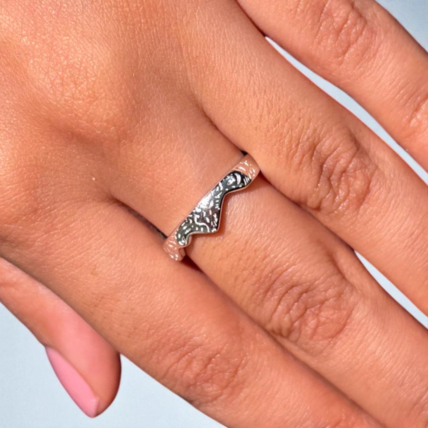 Glittering Crown silver Ring