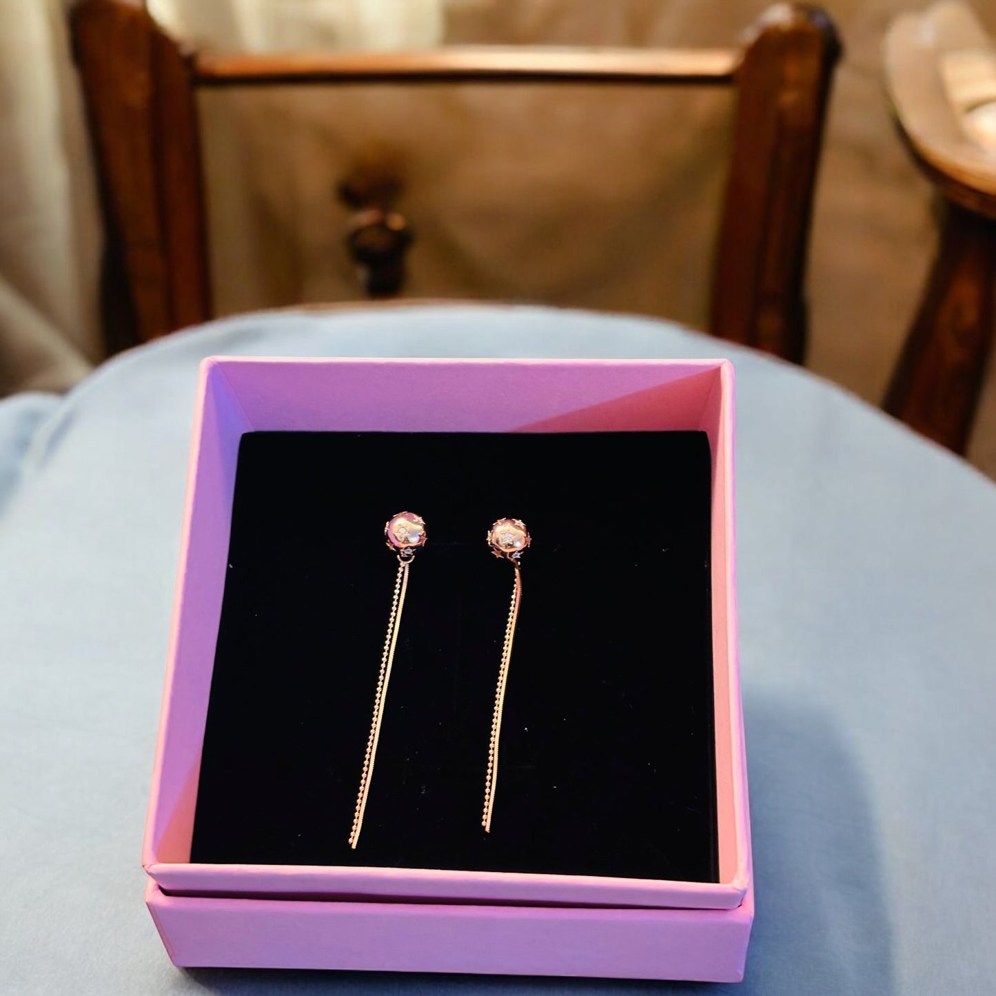 Hanging drop rose gold 925 Earring