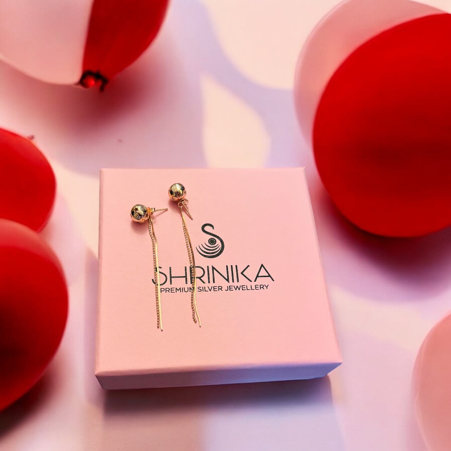 Hanging drop rose gold 925 Earring