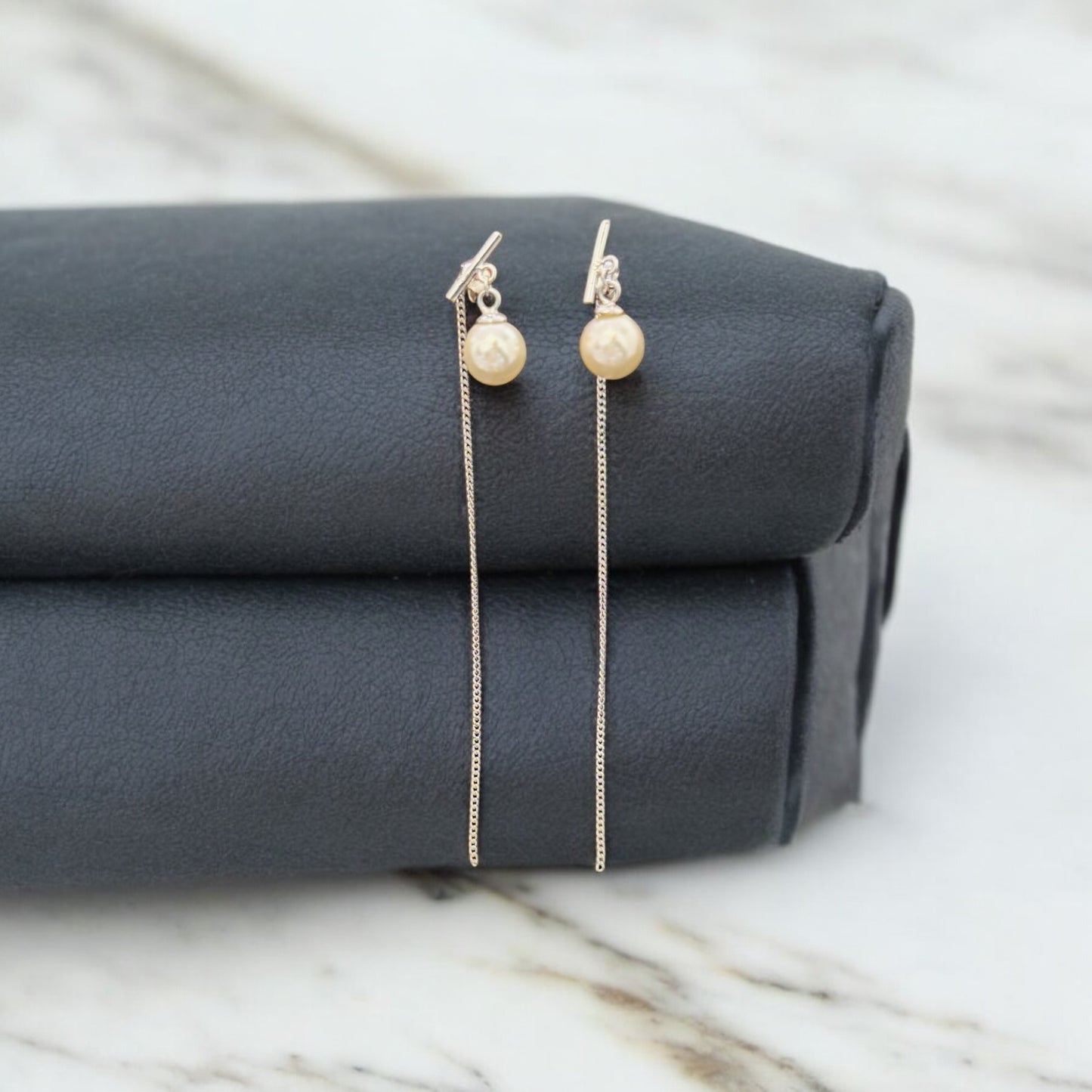 Hanging pearl drop 925 silver Earring