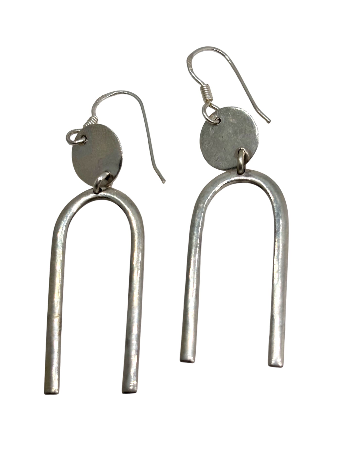 Tribal Hoop drop Silver earring