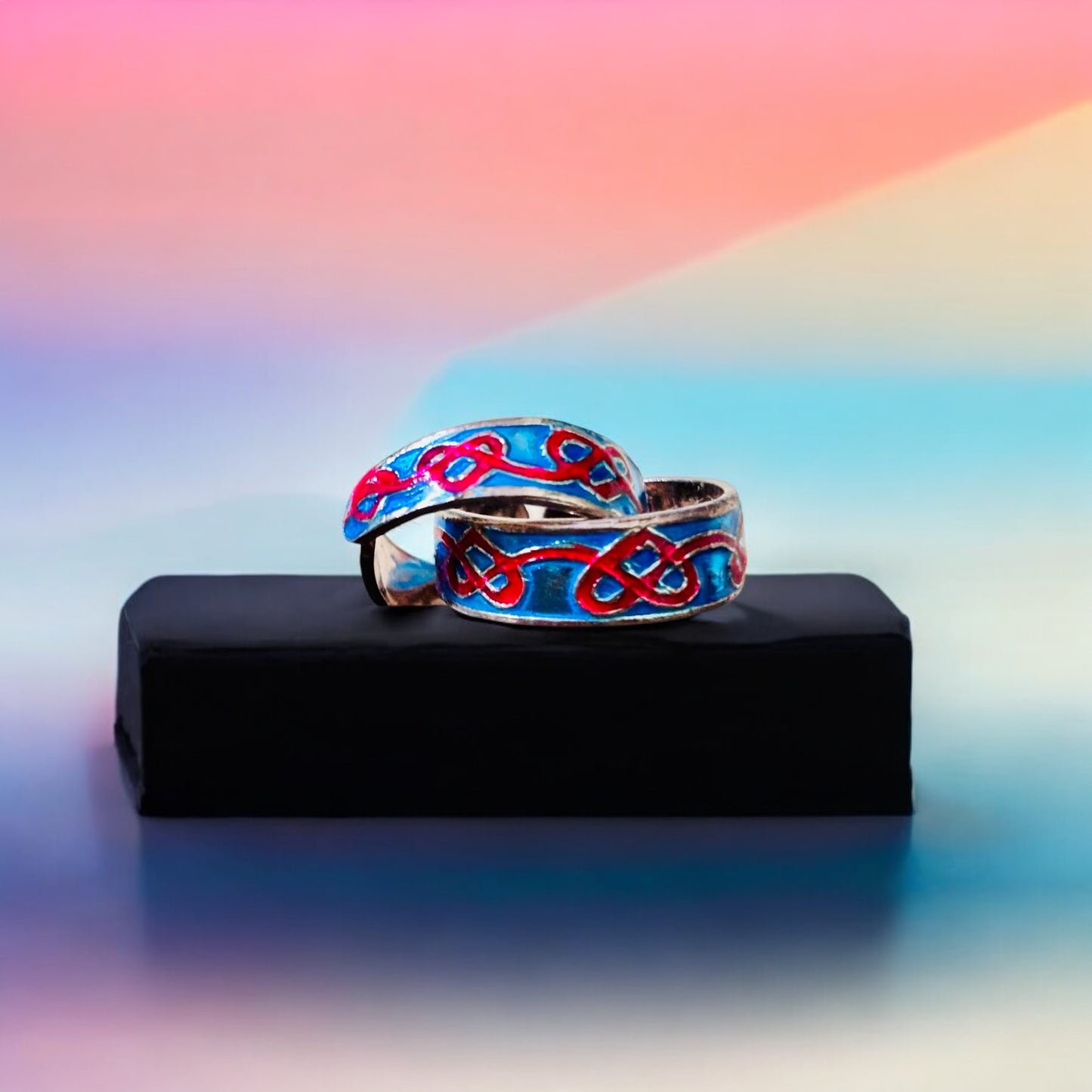 Enamel toe rings