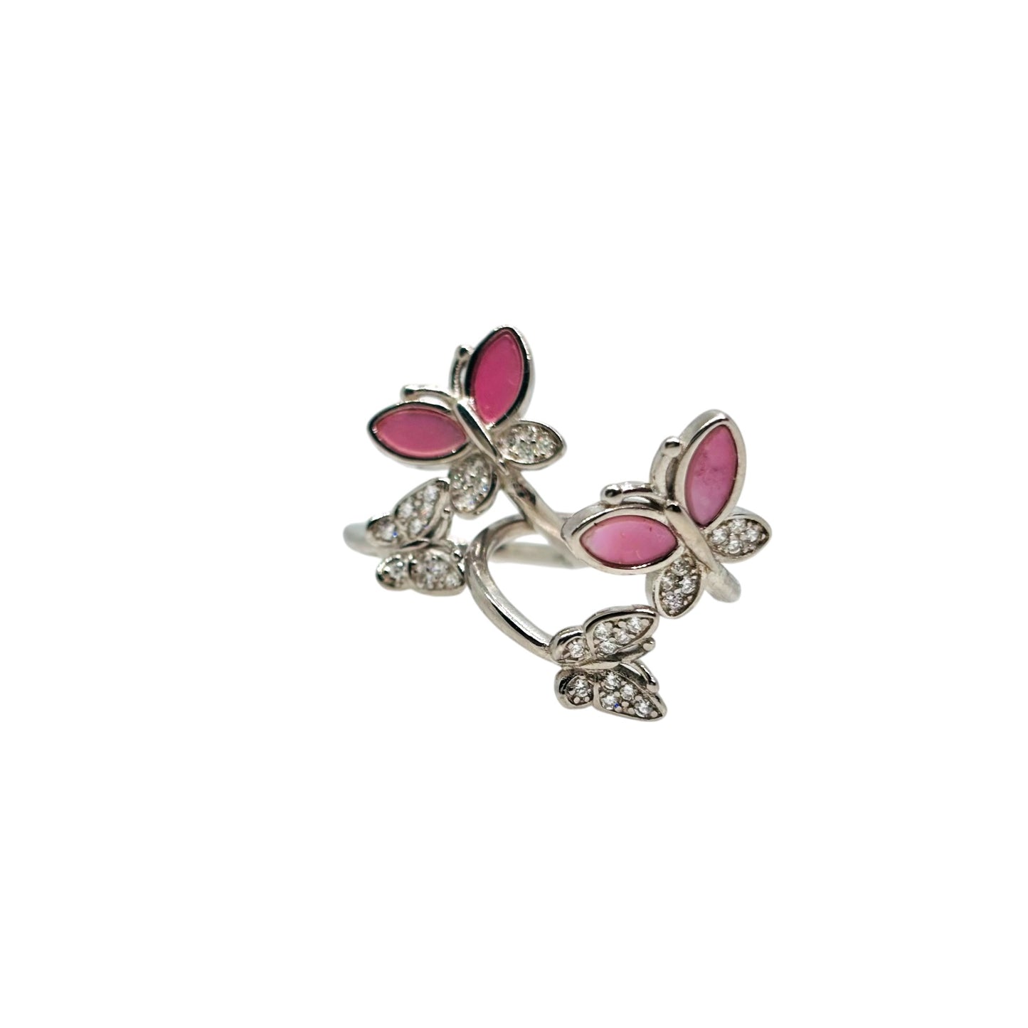Butterfly MOP front open toe ring