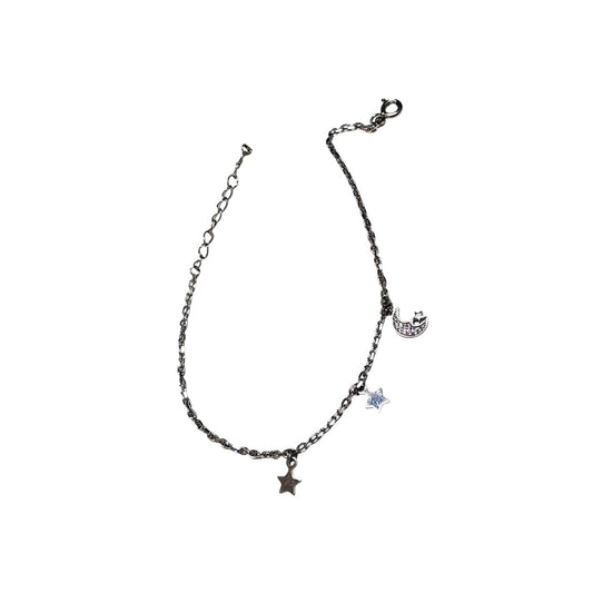 Minimalist Sky Charm Silver Bracelet
