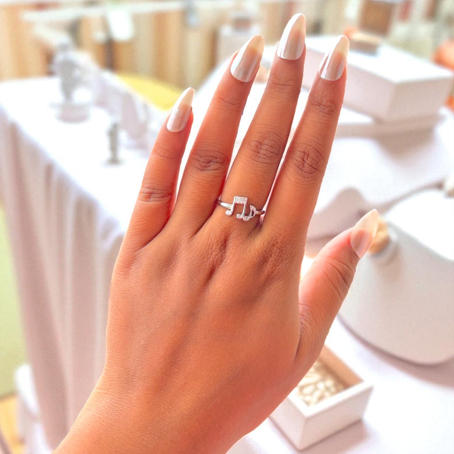 Musical Note Proposal Silver Ring