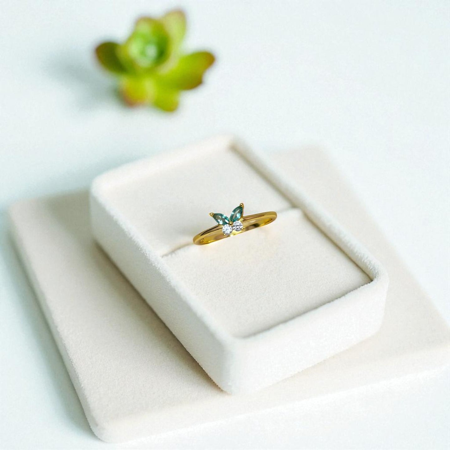 Butterfly Gold plated ring