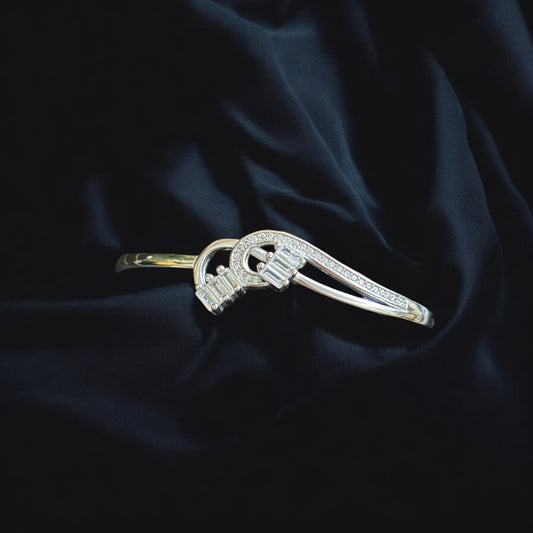 Entangle Baguette Silver Kada