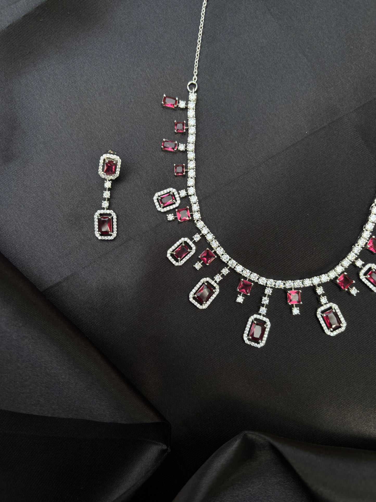 Shining Ruby Necklace set