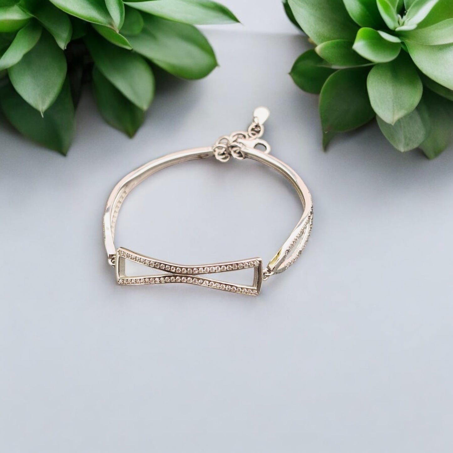 Interlink Royal CZ Silver Bracelet