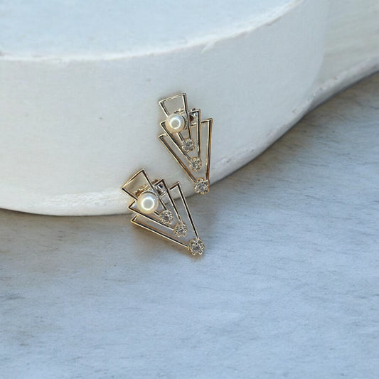 Italian pearl 925 silver earring