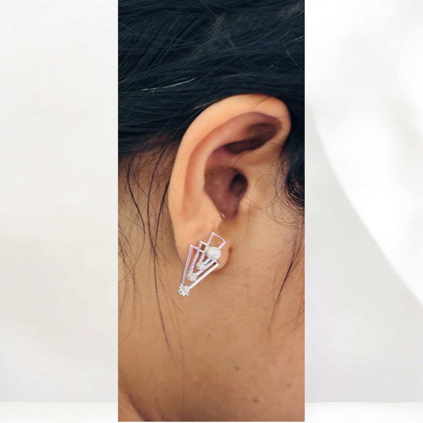Italian pearl 925 silver earring