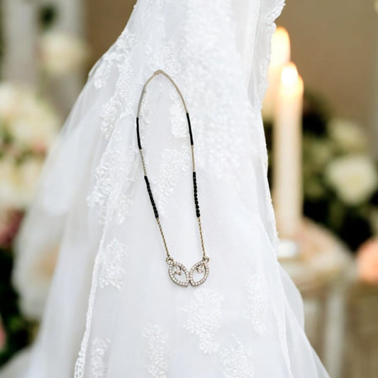 Leafy affair silver Mangalsutra Necklace