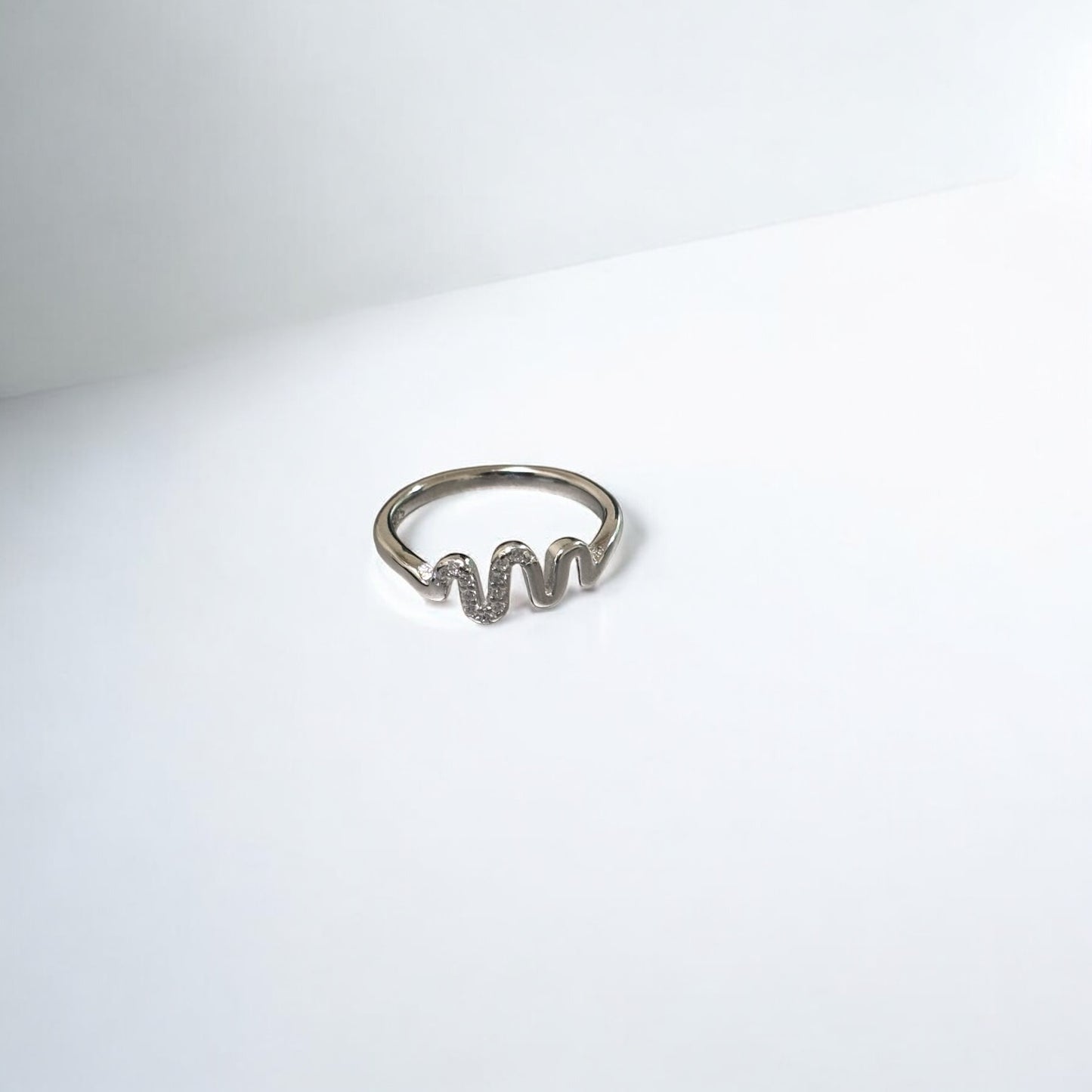 Lifeline minimal proposal silver ring