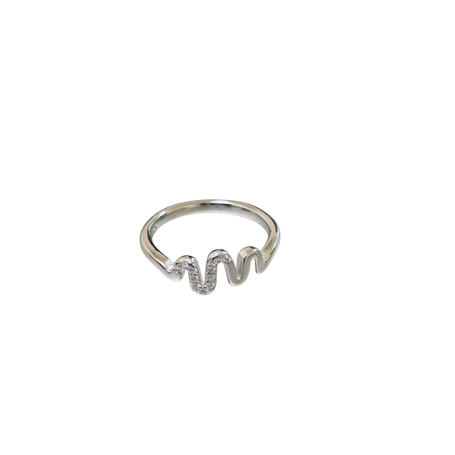 Lifeline minimal proposal silver ring