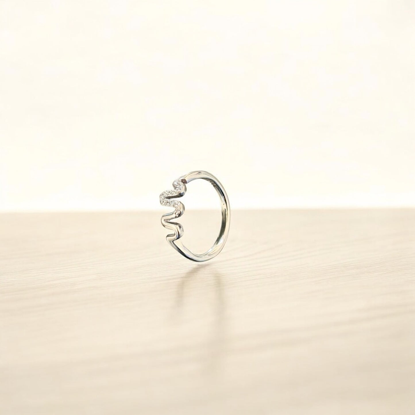 Lifeline minimal proposal silver ring