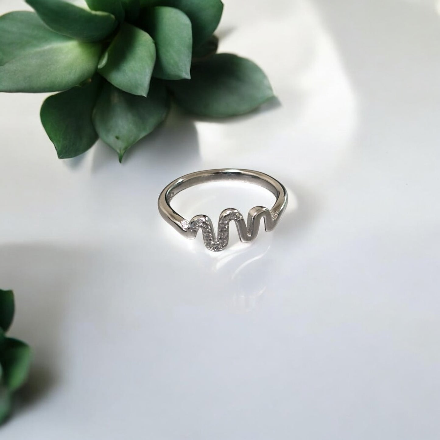 Lifeline minimal proposal silver ring