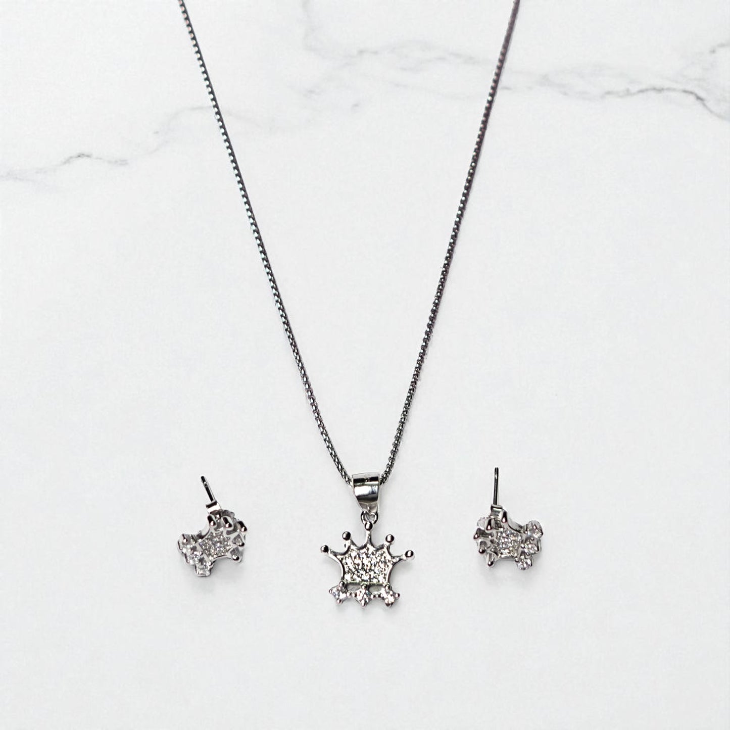 Little Crown silver Pendant Set