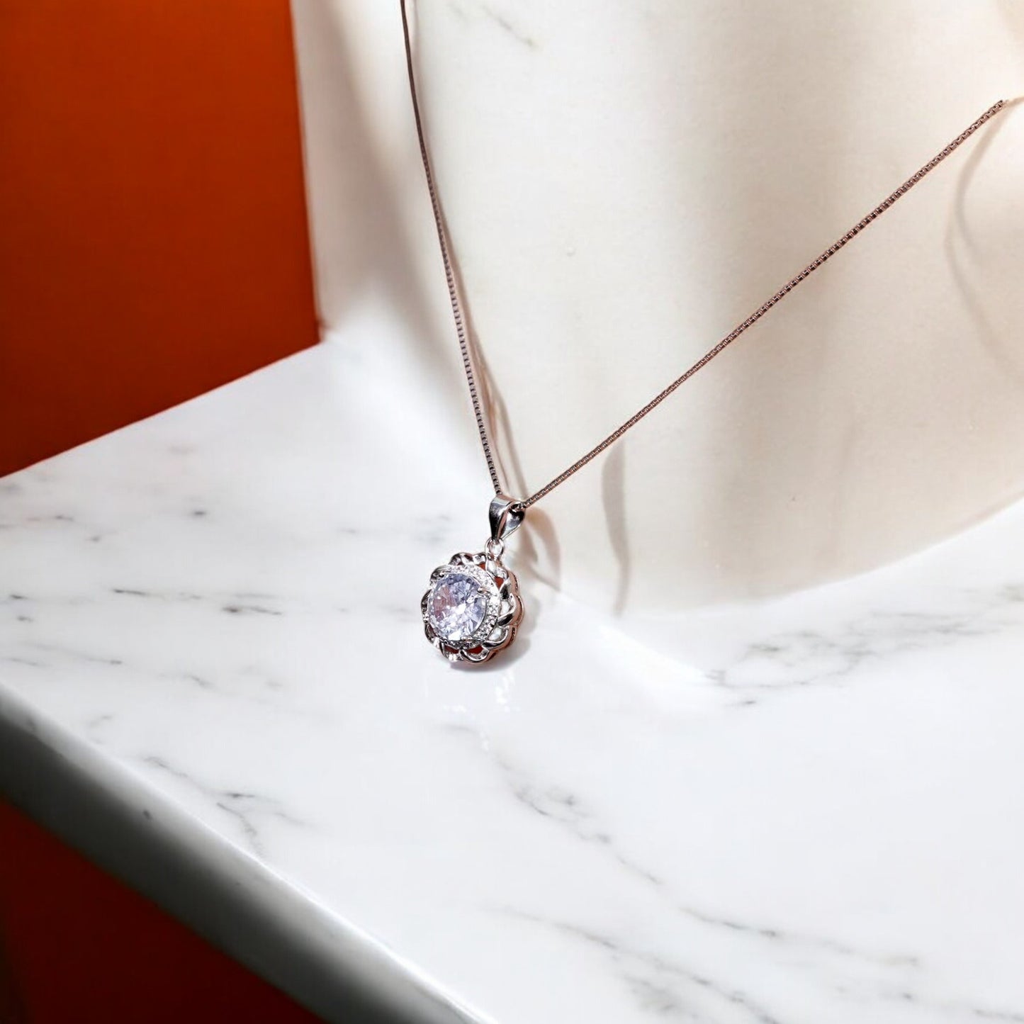 Majestic Solitaire Pendant Necklace