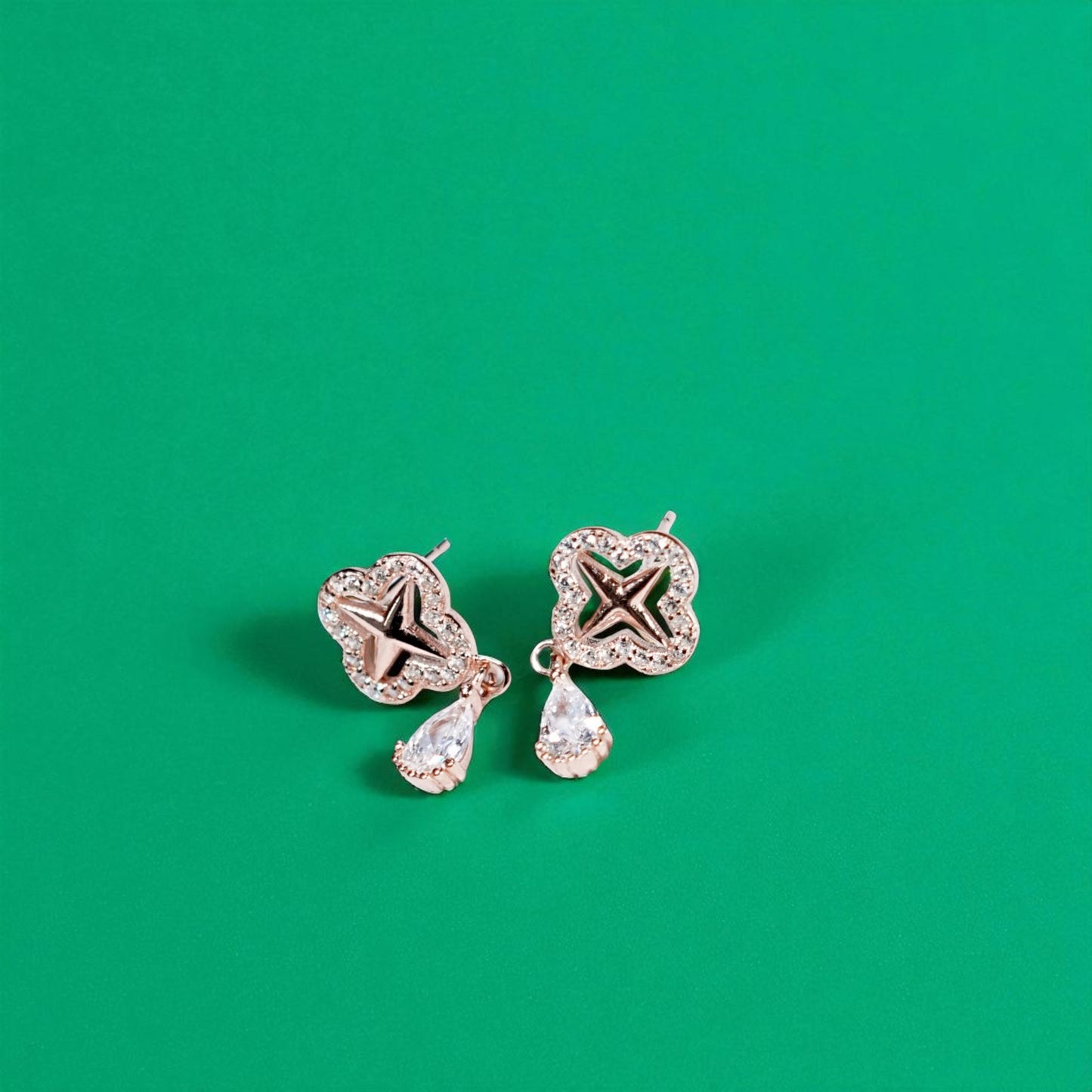 Minimal Rose gold plated 925 Silver Earring