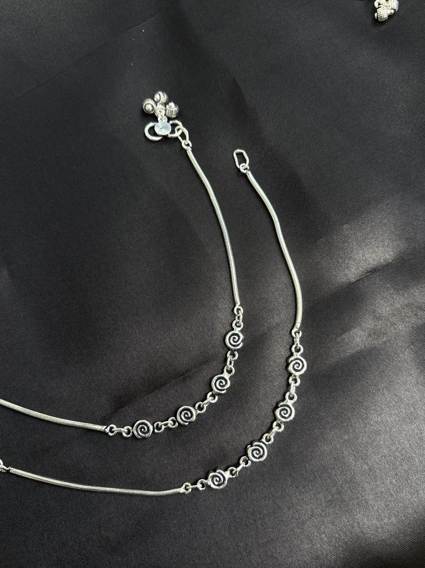 Multi Bead 925 Silver Anklet