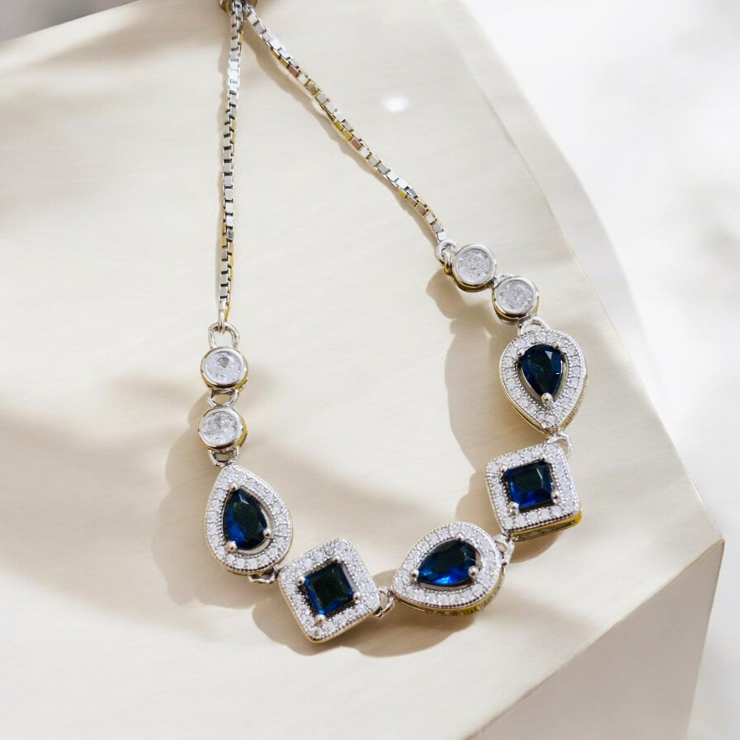 Multi Stone Silver Bracelet