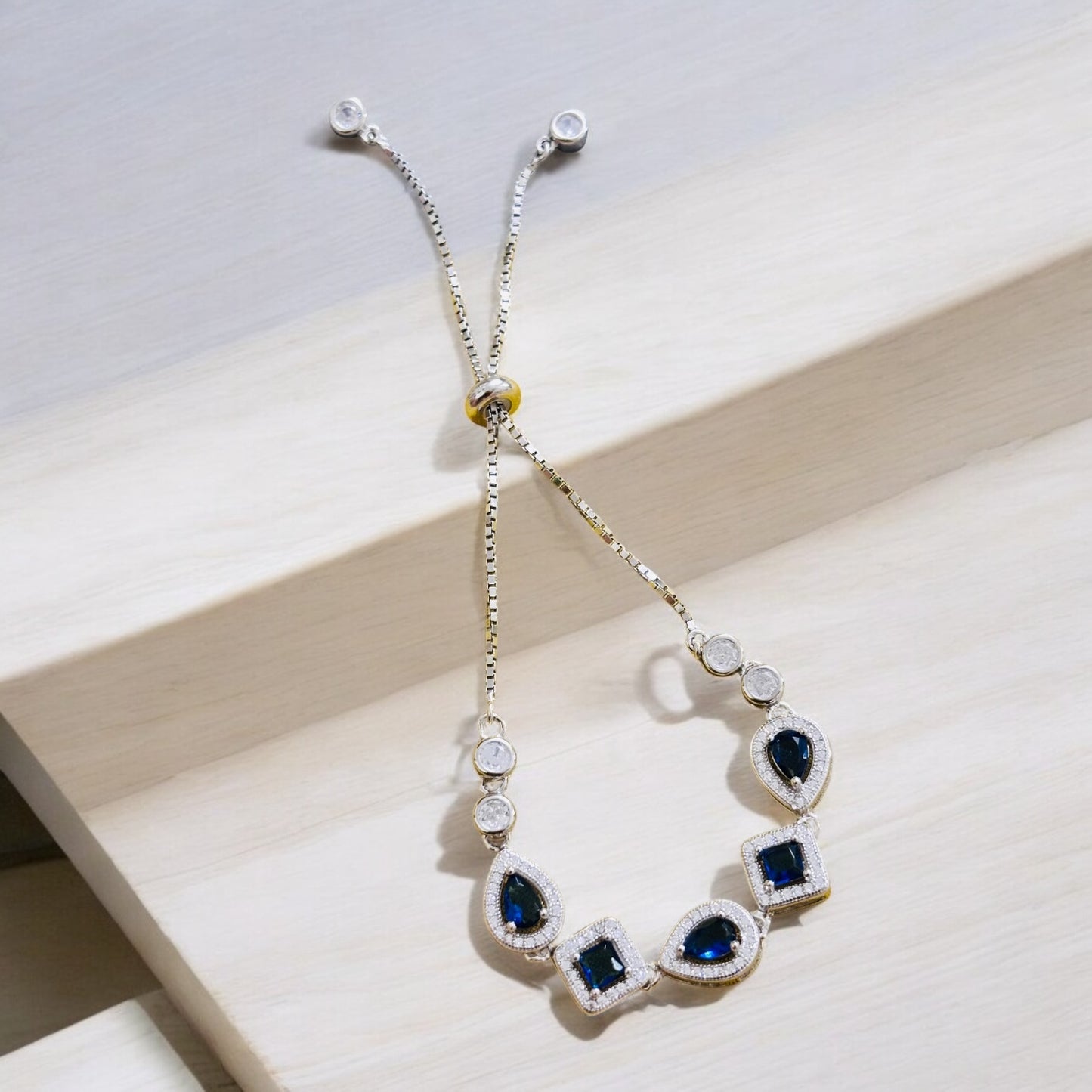Multi Stone Silver Bracelet