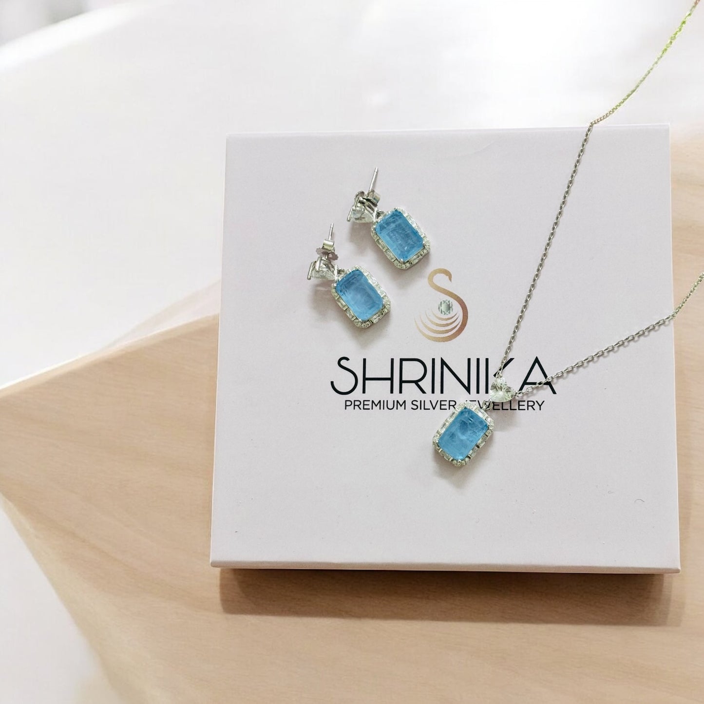 Ocean Whisper– Sterling Silver 925 Pendant Set