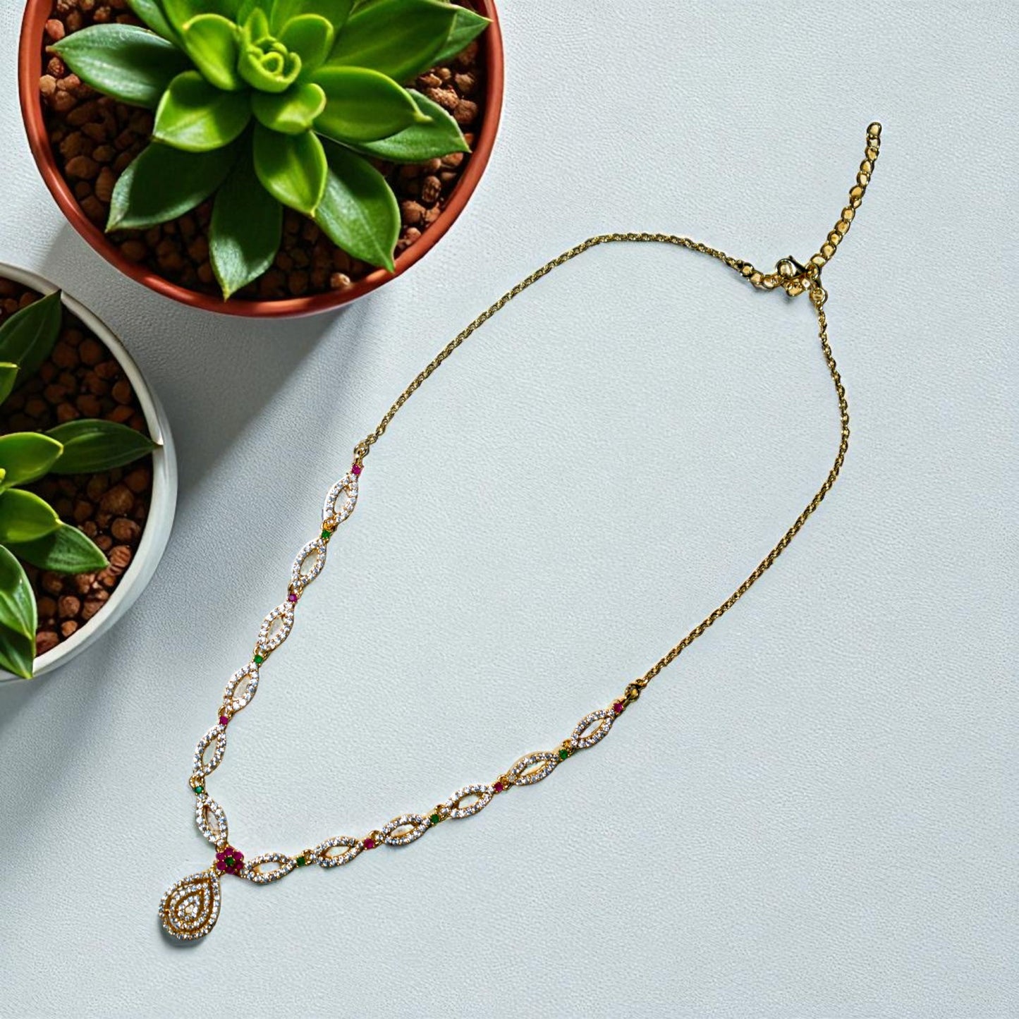 Petal Kiss - Rose gold necklace set