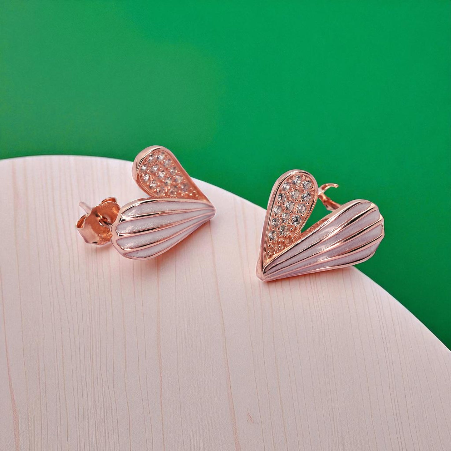 Radiant Petal rose gold earring