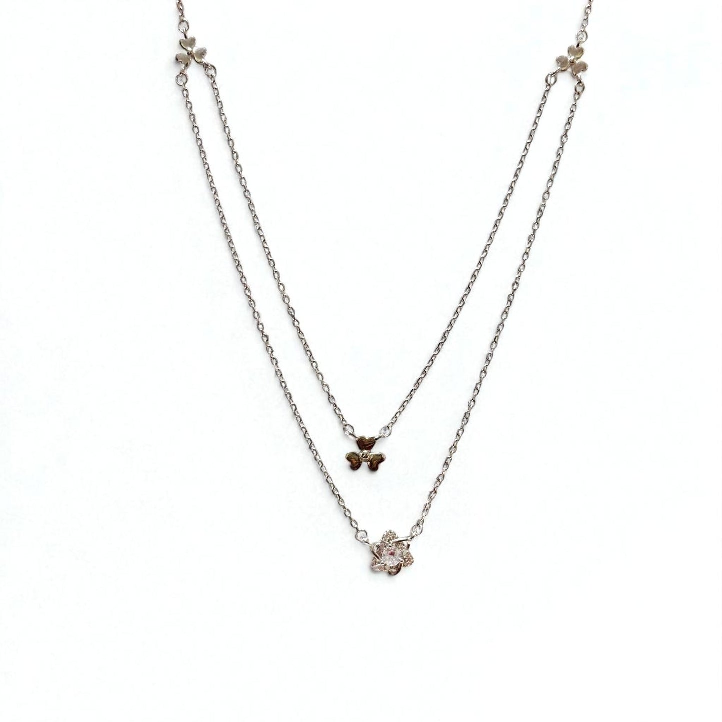Double layer flower Necklace